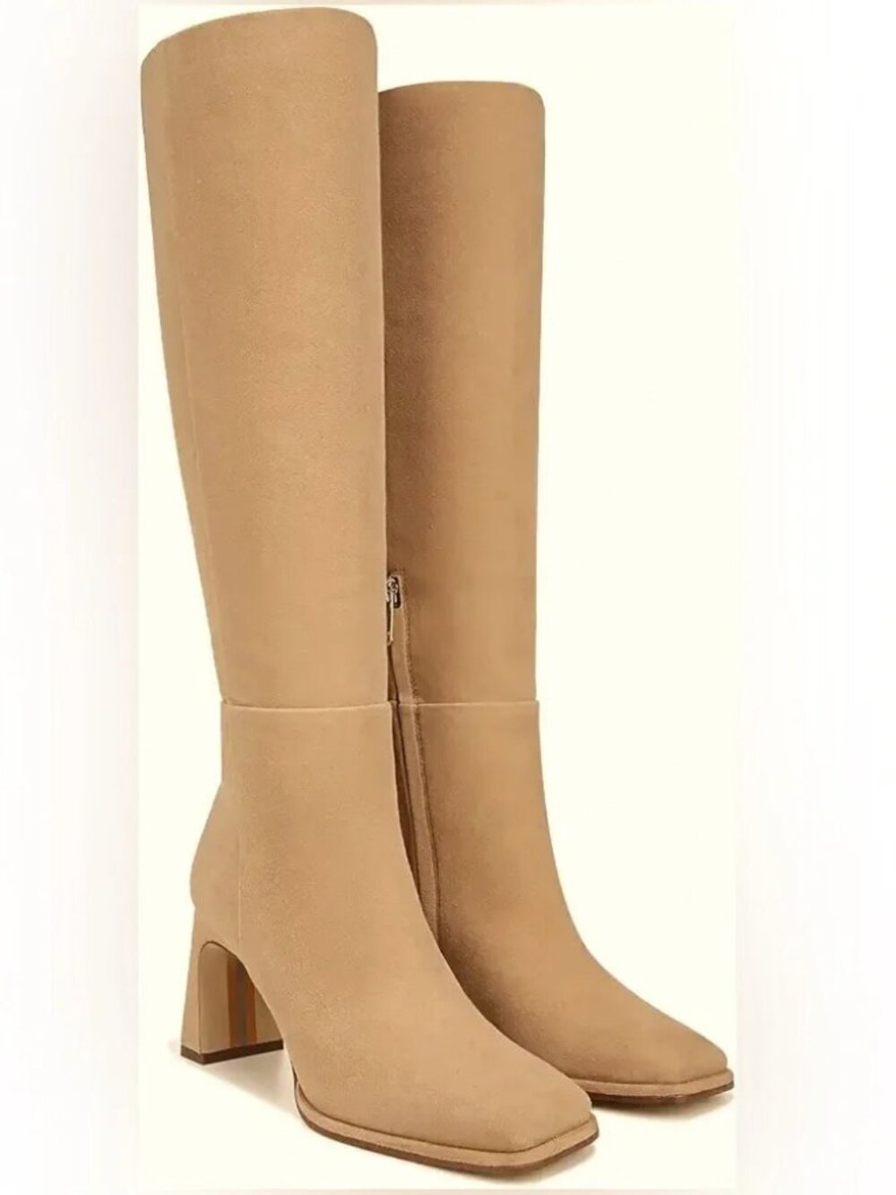 NEW Sam Edelman Issabel Knee High Suede Camel Boots 7.5